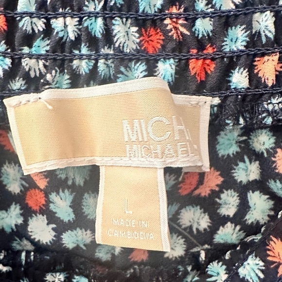 MICHAEL MICHAEL KORS T Palm Printed Off-The-Shoulder Minidress Size L - Picture 11 of 11